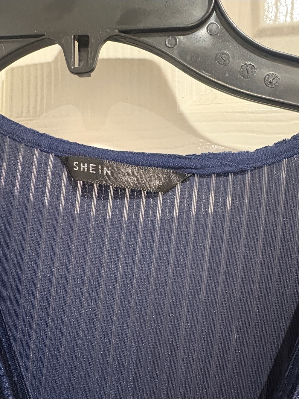 SHEIN Navy Tiered Pleated Maxi Dress - Picture 2 of 3
